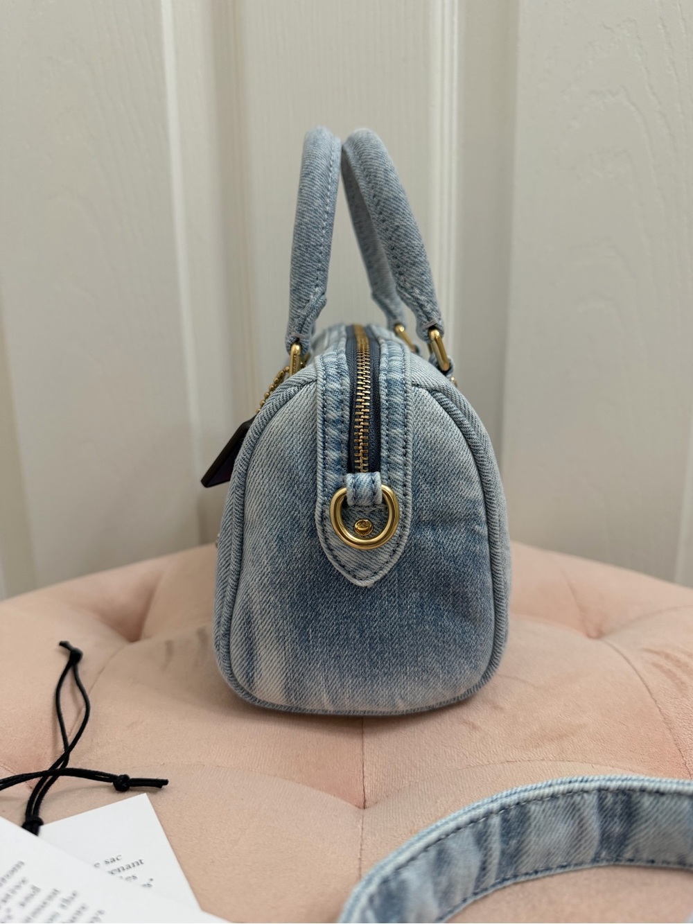 Coach Mini Rowan in Loved Denim - Picture 7 of 13